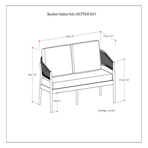 Bayshore - Outdoor Sofa - Natural