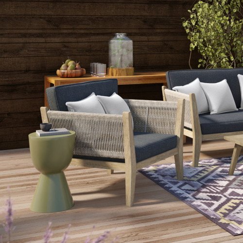 Cayman - Outdoor Conversation Chair - Slate Gray Cayman - Outdoor Conversation Chair - Slate Gray