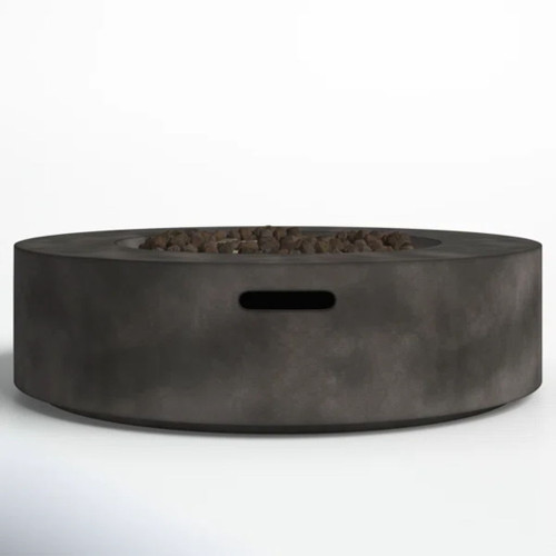 Fiber Reinforced Outdoor Fire Pit Table - Black / Gray Fiber Reinforced Outdoor Fire Pit Table - Black / Gray