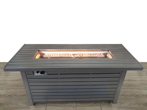 Outdoor Versatile Fire Pit Table With Lid - Gray