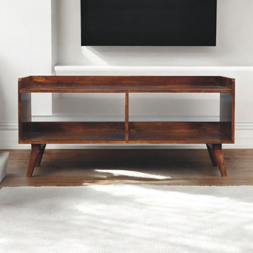 Open Top Media Unit - Brown