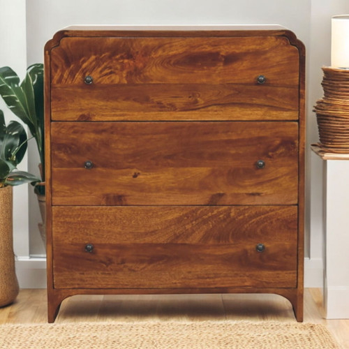 Newton - 3 Drawer Chest - Brown Newton - 3 Drawer Chest - Brown