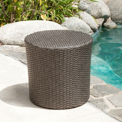 Barrel Side Table With Handcrafted Details