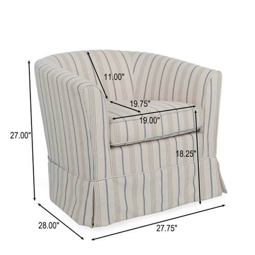 Zeniqua - Upholstered Swivel Chair With Loose Cover