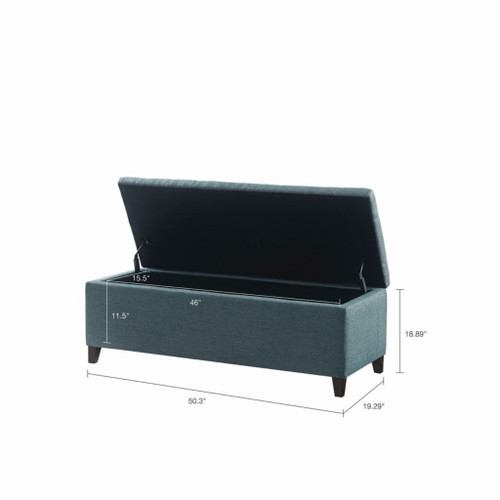 Elegant Design Tufted Top, Soft Close Storage Bench