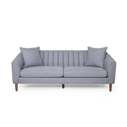 Contemporary 3 Seater Sofa With Plush Accents Contemporary 3 Seater Sofa With Plush Accents