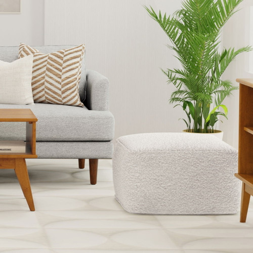 Chantal - Square Pouf - Ivory Chantal - Square Pouf - Ivory