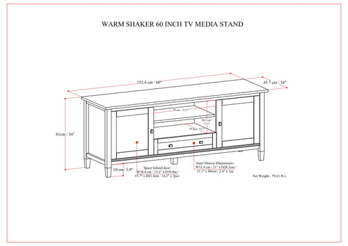 Warm Shaker - TV Media Stand - Brown