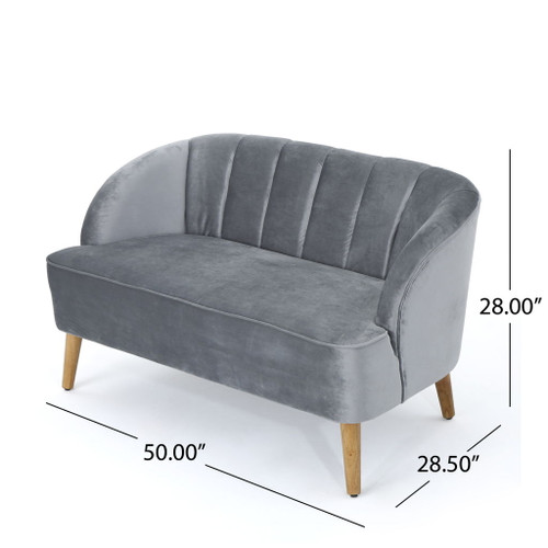 Modern Classic Shell Backed Loveseat