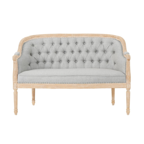 French Country Chesterfield Style Tufted Loveseat