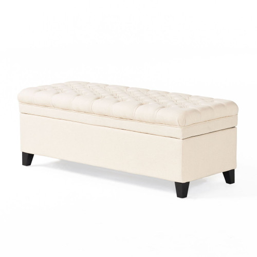 Juliana - Storage Ottoman With Birch Legs Juliana - Storage Ottoman With Birch Legs