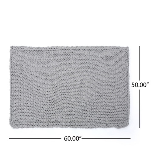 Cozy Knitted Acrylic Throw Blanket With Double Sided Design