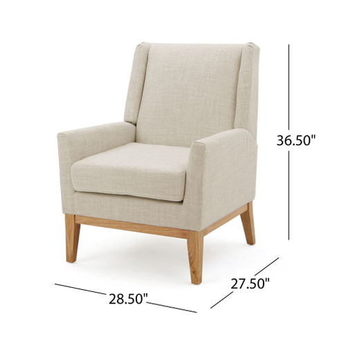 Modern Accent Chair With Padded Cushion Seat
