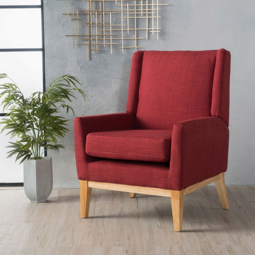 Modern Accent Chair With Padded Cushion Seat