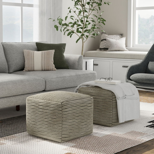 Eastmont - Outdoor / Indoor Pouf - Cream