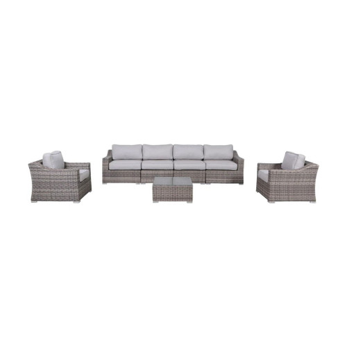Outdoor Wicker Conversation Set With Cushions, All Weather