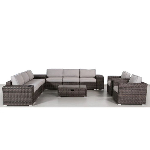 Stylish Rattan Wicker Person Seating Group With Premium Sunbrella Cushions Perfect For Outdoor Entertaining