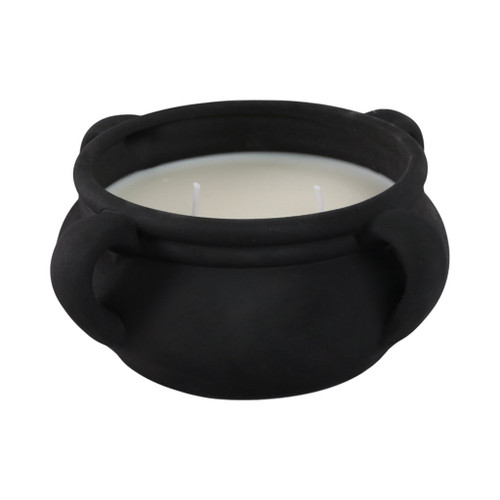 7" 12.5 Oz Black Amber & Sea Salt Bowl Candle - Black