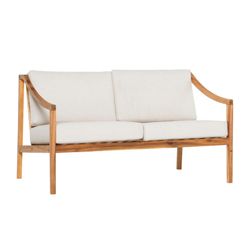 Modern Curved Arm Upholstered Outdoor Loveseat Modern Curved Arm Upholstered Outdoor Loveseat