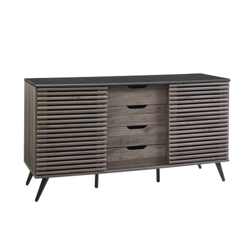 Contemporary Sliding Slat Door Sideboard