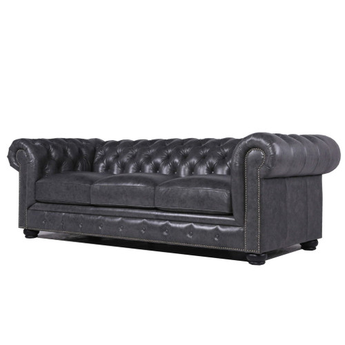 Traditional Tufted Chesterfield Nailhead Sofa
