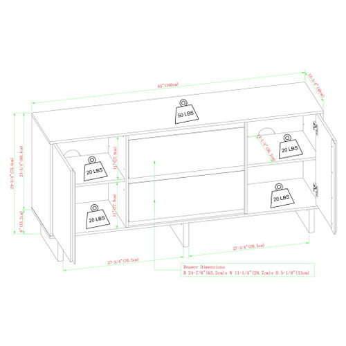 Scandi - Sideboard With Beveled Drawers