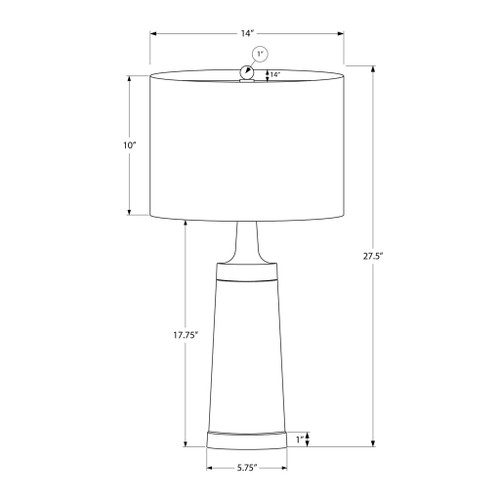Lighting, Table Lamp, Resin, Contemporary - Black / Cream