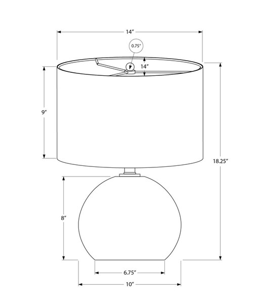 Lighting, Contemporary Table Lamp, Ceramic - Cream