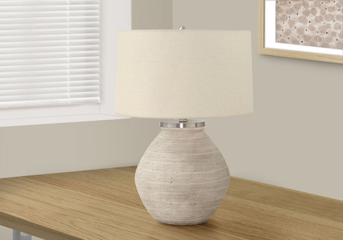 Lighting, Table Lamp, Concrete, Resin, Contemporary - Cream