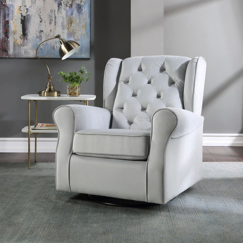 Glider Chair With Swivel - Gray