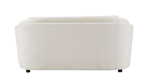 Mariko - Linen Loveseat With 2 Toss Pillows - Beige