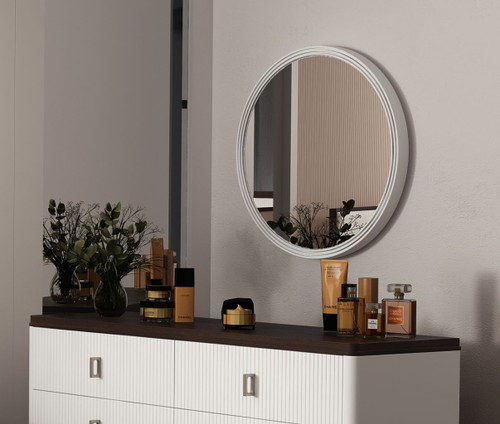 Carena - Round Mirror - Gray Carena - Round Mirror - Gray