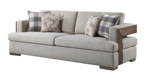 Niamey - Sofa With 4 Toss Pillows - Walnut Niamey - Sofa With 4 Toss Pillows - Walnut