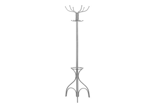 Coat Rack, Hall Tree, Free Standing, 12 Hooks, Entryway, 70"H, Umbrella Holder, Contemporary & Modern