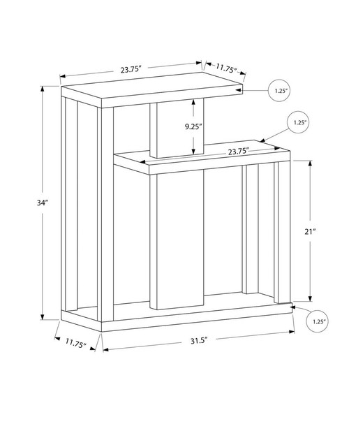 Accent Console Table For Entryway, Contemporary, Elegant Design