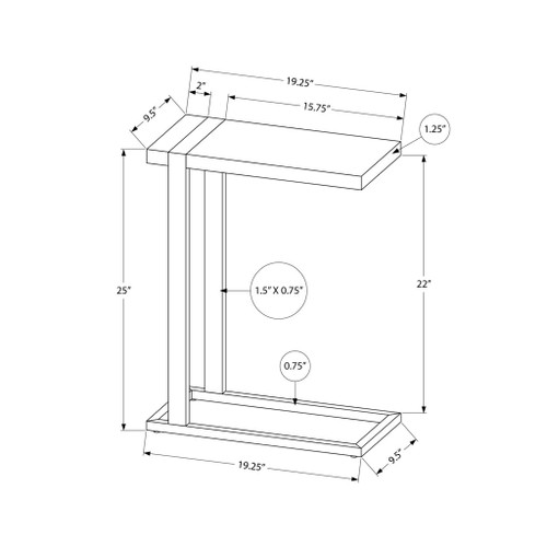Accent Table, C - Shaped, Contemporary & Modern Stylish Design