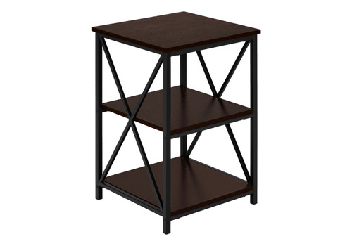 3 Tier Accent Table, Side Marble Look Contemporary & Modern