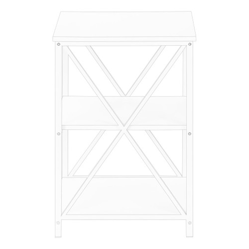 3 Tier Accent Table, Side Marble Look Contemporary & Modern