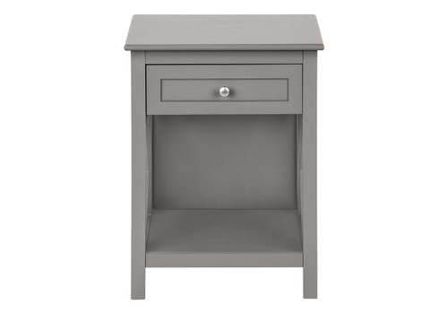 Accent End Table, 2 Tier, Storage Drawer, Transitional Style