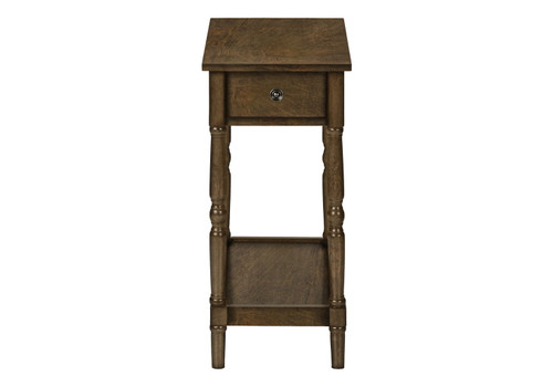 Accent End Table, 2 Tier, Storage Drawer, Traditional Stylish Design