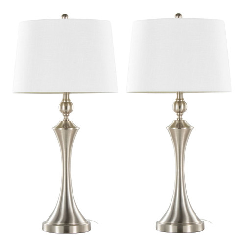 Flint - Contemporary Table Lamp Built In USB Port (Set of 2)