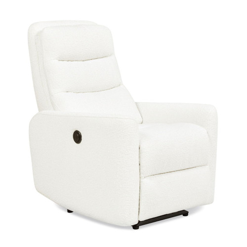 Bloomy - High Back Power Recliner Motion Chair - Chiffon White