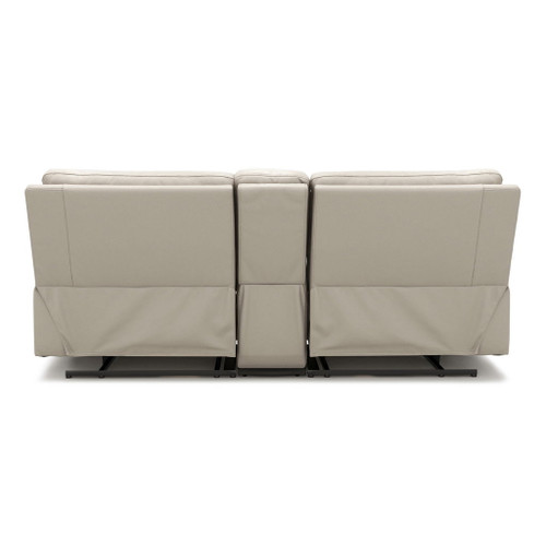 Malibu - Modern Power Motion 3 Piece Reclining Loveseat Sofa With Cup Holders - Cream Taupe Beige
