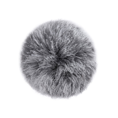 Alberta - Mongolian Sheepskin Round Ottoman