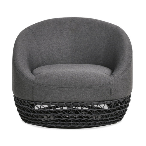 Willow - Upholstered Patio Deep Seating Armchair, Wicker Frame