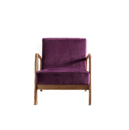 Classic Mid-Century Modern Accent Chairs, Open Framed Armchair With Cushioning