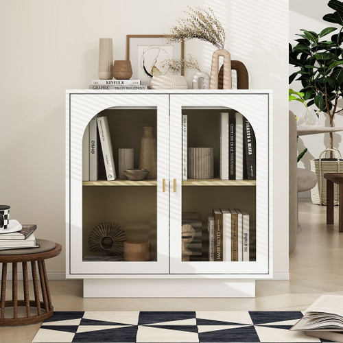 Storage Cabinet With Acrylic Door For Living Room