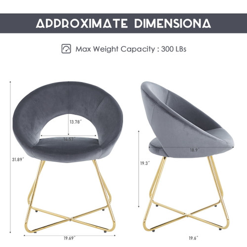 Modern Accent Velvet Lounge Chair