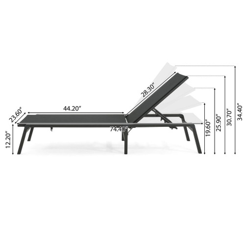 Westport - Outdoor Folding Lounge (Set of 2) - Black
