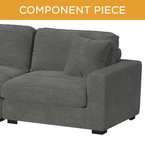 Arizona - Modular RHF Armchair With 1 Pillow 20" - Steno Charcoal